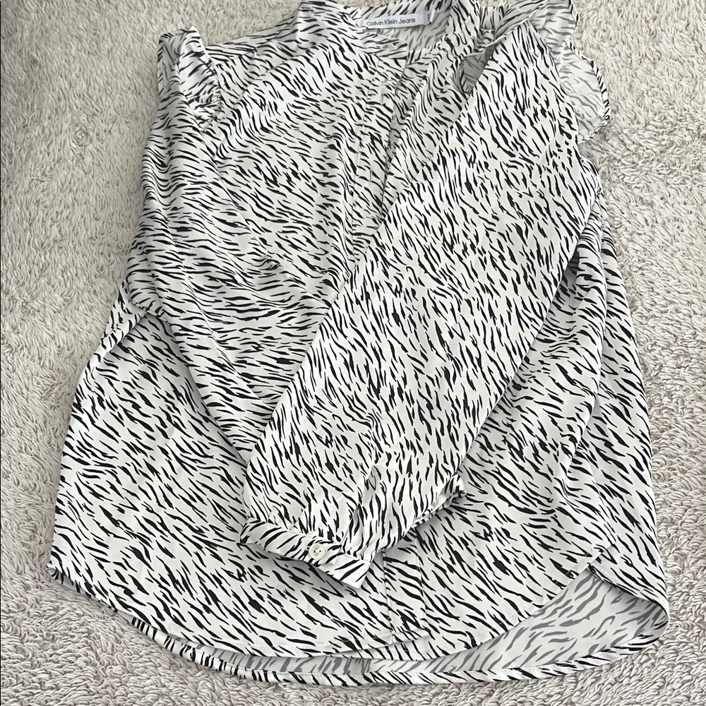 Calvin Klein Jeans Zebra Print Blouse